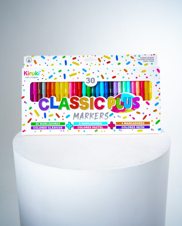 Marcadores Col.clásicos/Pastel/Neón x30 KIRUKI