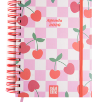 Agenda Retro Pastel Cerezas Día por Página 10X15 cm 2026