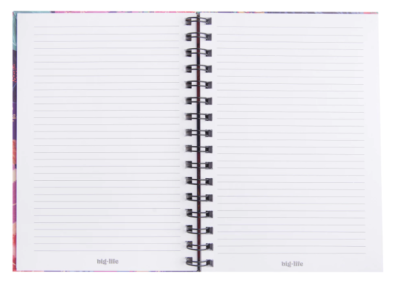 Libreta Retro Pastel Hojas Rayadas
