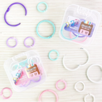 AROS METALICOS 4 COLORES PASTELES 44mm x 8pcs.