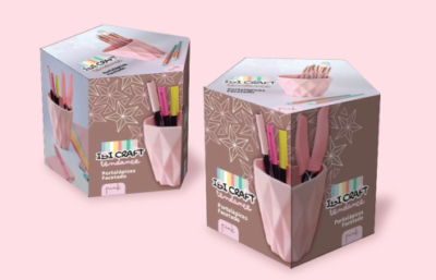 PORTA LAPIZ IBICRAFT ROSA PASTEL