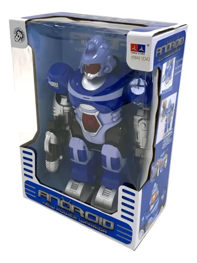 Robot Android Con Luz Y Sonido Color Azul