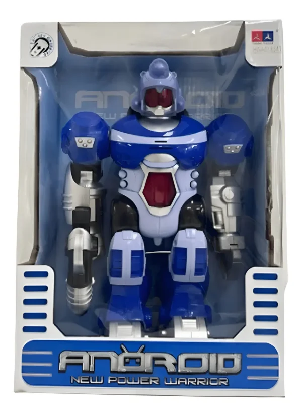 Robot Android Con Luz Y Sonido Color Azul