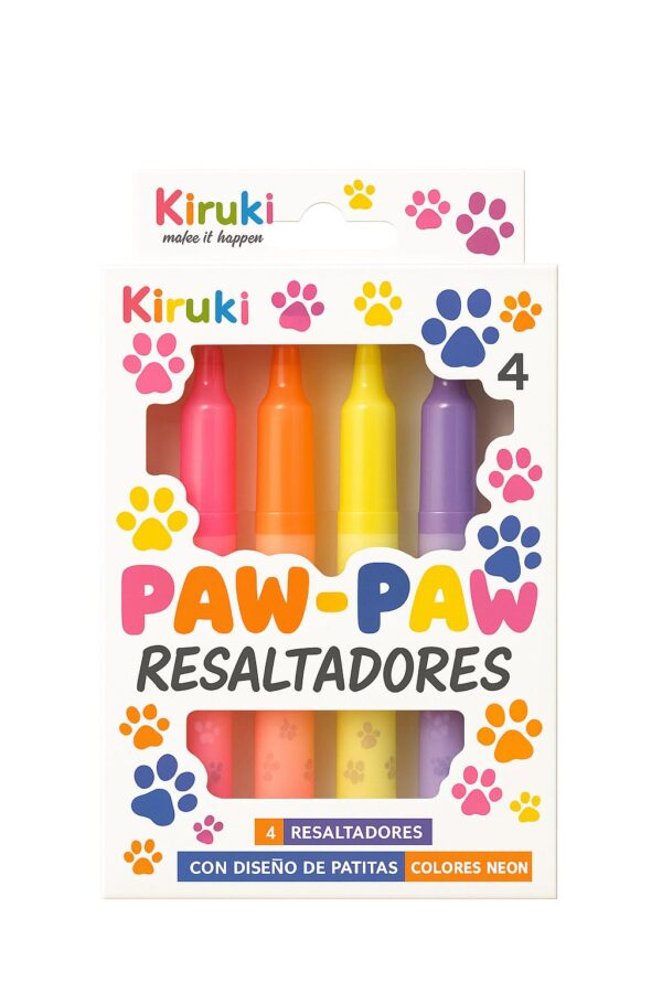 Resaltadores PAW PAW x4 Neón-KIRUKI