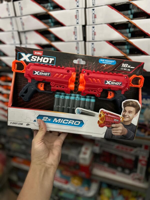 Pistola lanza dardos 2x Micro-XSHOT