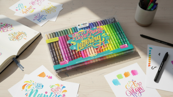 Marcadores doble punta pincel x60-MOOVING