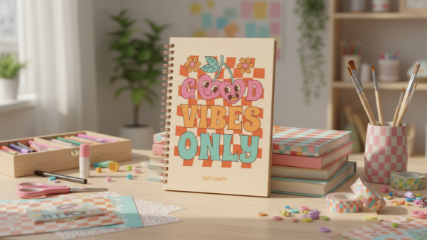 Cuaderno A4 con espiral "Good Vibes" IBICRAFT