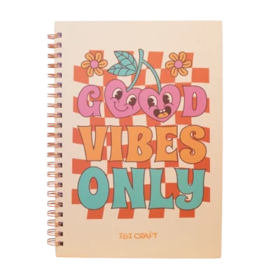 Cuaderno A4 con espiral "Good Vibes" IBICRAFT