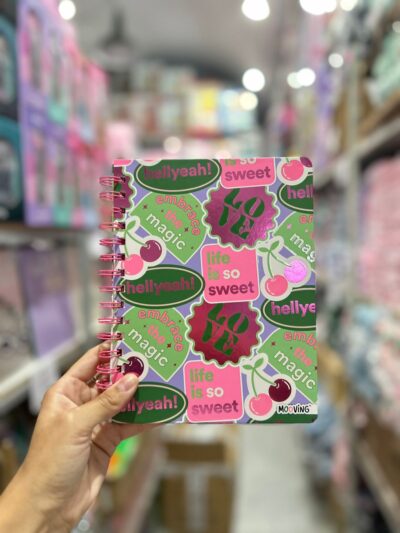 Cuaderno A5 Pink Tapa Dura 80 hjs-MOOVING