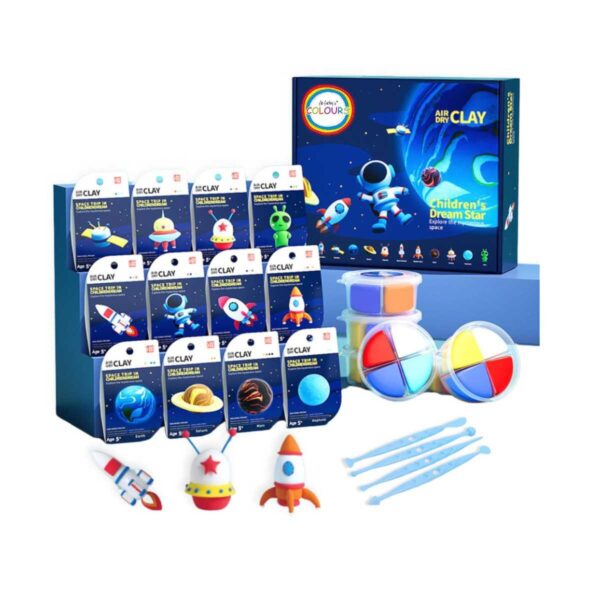 Masa espacial en pote x4 colores