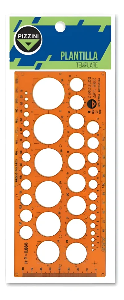Plantilla Circulos Naranja Flexible Pizzini