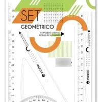 Set geométrico escolar 3 piezas Pizzini