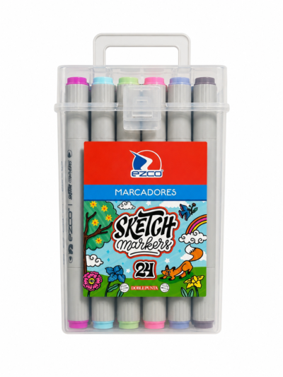 Marcadores Sketch Doble punta x24