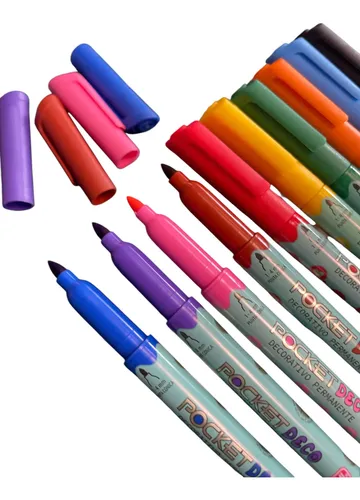 Marcadores permanentes Pocket Deco x10