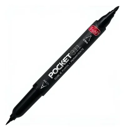 Marcador permanente doble punta Pocket 311