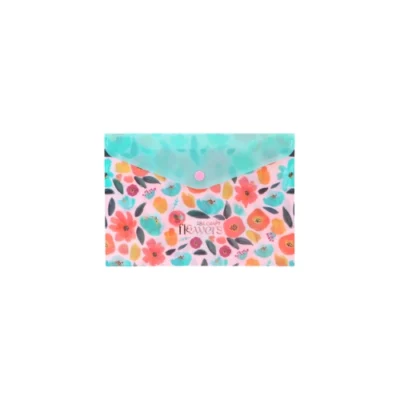 scale-crop (88) SOBRE PLASTICO C/BOTON A5 \"FLOWERS COLLECTION\"